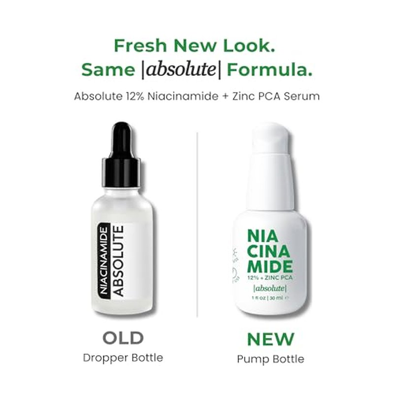 Absolute 12% Niacinamide + 1% Zinc PCA Serum ? Oil Balancing Serum for Refined-Looking Skin