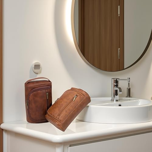 Personalized Small Toiletry Bag for Men,Minimalist Travel Toiletry Organizer Dopp Kit Water-resistant Makeup Bag for Travel Essentials,Travel Gifts For Men Unique