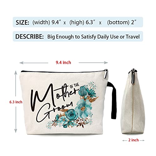 ZHANTUONE Mother of the Groom Funny Wedding Cosmetic Bag, for Travel Toiletry Zipper Storage Pouch Makeup Bag, Wedding Party Gifts, Mother of the Groom Gifts, Party Cosmetic Bag