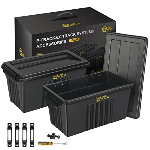 2-Pack Heavy-Duty E-Track Storage Bins 14.5 Inch Long 200 lbs Capacity