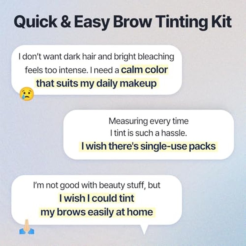 COSNORI Easy Brow Mood Changer Cloud Taupe ? Brow Tinting Kit, Soft Ash Brown Shade, Natural-Looking Brows, Gentle Formula, At-Home Application, 5 Applications