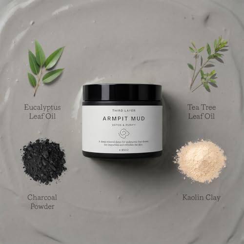Clarifying Underarm Clay Mask with Charcoal - Natural Deodorant & Skin Care