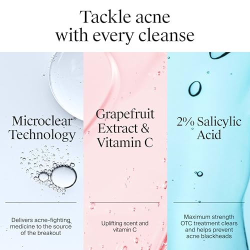 Neutrogena Deep Clean Invigorating Foaming Daily Exfoliating Facial Scrub with Glycerin, Gentle, Cooling & Exfoliating Gel Face Wash to Remove Impurities, Dirt, Oil & Makeup, 4.2 fl. oz