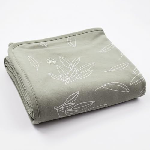 Baby Merino Wool Blanket for Crib and Stroller - Organic Cotton, 4 Seasons - Sage