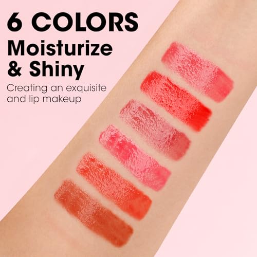 AZEN 24 Pack Lip Gloss Bulk Set, Shimmery Lip Gloss for Women and Girls With Rich Varied Colors, Valentines Gifts Easter Basket Stuffers