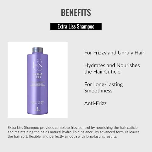 Extra Liss Shampoo for Straight Hair 1000ml - Frizz Control & Nourishment