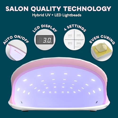 SUNUV Sun4s Pink UV & LED Gel Nail Lamp with LCD Display, 36 LEDs