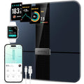 Etekcity Smart Body Fat Scale with Bright Color Display, Black - 11.8x11.8in, Wi-Fi Connectivity & App Compatibility