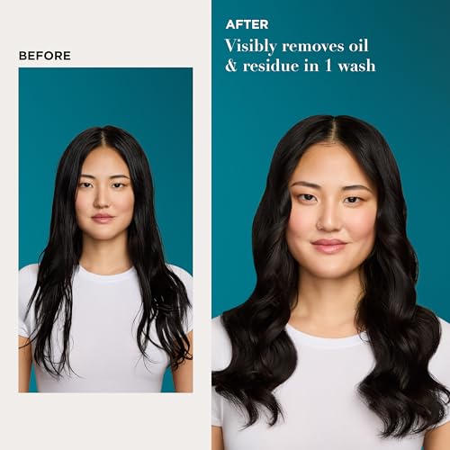 OGX Clarifying Strength + Rosemary Mint Conditioner, Clarifying Conditioner for Oily Hair Visibly Helps Remove Oil & Residue to Clear Away Buildup, Sulfate-Free Surfactants, 13 fl. oz