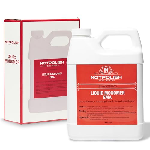 Notpolish Liquid Monomer for Acrylic Nails - 32 Fl Oz Low Odor, MMA-Free, EMA-Based for Salon & Home Use Variation of THIS listing