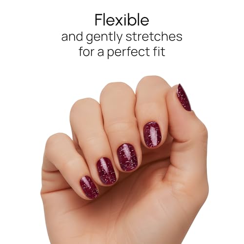 Color Street Divine Matter Nail Strips - 16 Double-Ended, Boysenberry Glitter