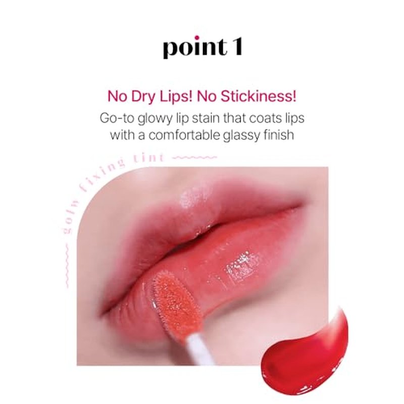 ETUDE Glow Fixing Tint #5 Mauvement | Non-sticky Glossy Shine Lip stain | Fills up with comfortable moisture | Tinting for dry lips, Korean makeup, Kbeauty