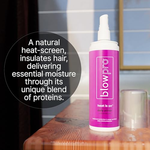 BlowPro Heat Is On Daily Heat Protectant Mist 8.5oz – Weightless Hair Shield, Restores Proteins & Adds Shine