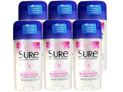 Sure Original Solid Antiperspirant Deodorant 2.6 oz Pack of 6 - Fresh & Cool