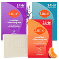 Lume Acidified Body Cleansing Bar Set - 8.5 oz, 3 Scents (Tangerine, Lavender, Unscented)