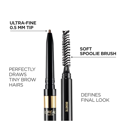 L'Oreal Paris Makeup Brow Stylist Definer Waterproof Eyebrow Pencil, Ultra-Fine Mechanical Pencil, Draws Tiny Brow Hairs and Fills in Sparse Areas and Gaps, Blonde, 0.003 Ounce (Pack of 1)
