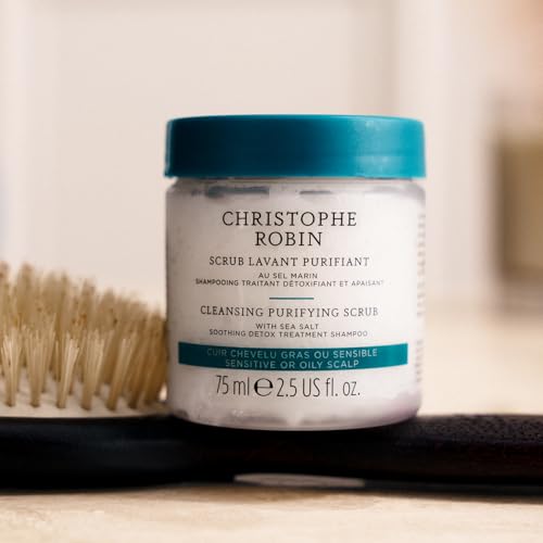 Christophe Robin Purifying Scalp Scrub with Sea Salt 2.5 Fl Oz – Exfoliating Treatment