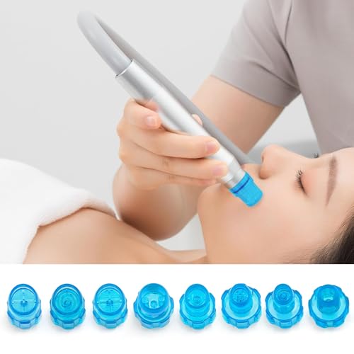 Elitzia Capri Blue Hydrodermabrasion Tips Set for Aqua Peel Machine - 8 Pcs