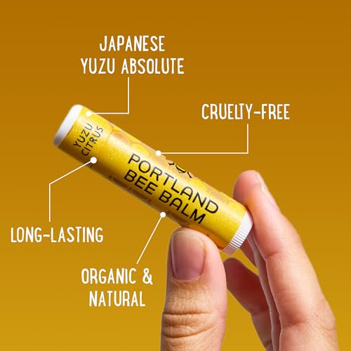 All Natural Handmade Beeswax Lip Balm with Organic Coconut & Olive Oil - Yuzu Citrus - 9 Pack