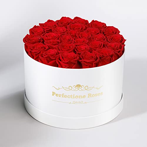 Perfectione 27 Red Roses Box - Mother's Day Gift with 27 Preserved Roses