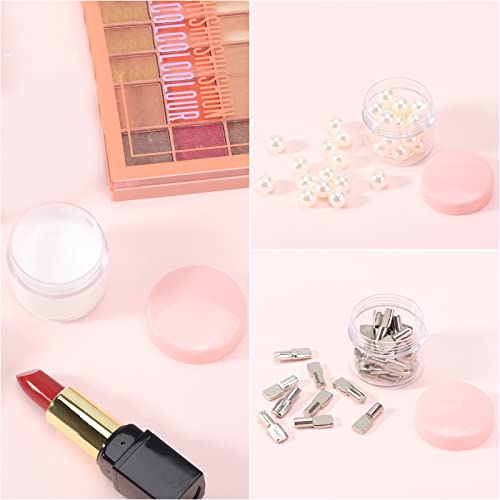 Pink Refillable Cosmetic Sample Jars 15g - 100 Pack with Lids & Mini Spatulas (Variation of Pink / 15g 100 Count)