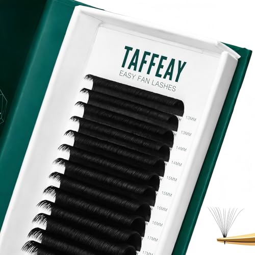 Cashmere Smart Fan Lash Extensions 0.03 0.05 0.07 C/CC/D Curl 8-20mm Length,Super Matte Black Volume Self-fanning Eyelashes Tray,Salon Supplies for Lash Technicians(0.05 CC 8-15mm)