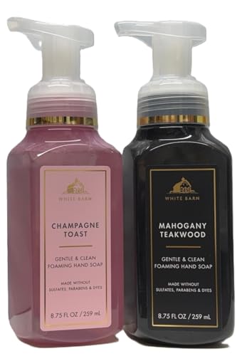 Bath & Body Works Foaming Hand Soap Pack of 2 - Champagne Toast & Mahogany Teakwood