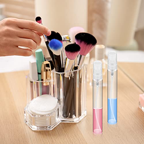Lallisa 100 Pcs 10ml Mini Spray Bottles Clear Glass Perfume Bottles Refillable Fine Mist Spray Empty Fragrance Sample Containers Cosmetics Atomizer for Cleaning, Travel, Essential Oils