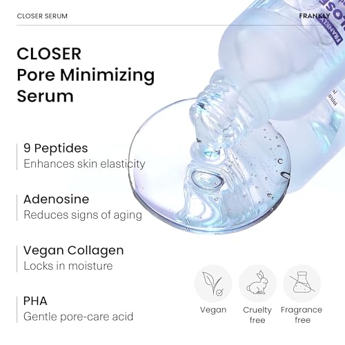 Frankly Closer Serum Jumbo 2 Fl Oz Pack of 2 - Pore Minimizer, Anti-Aging, Hydrating Vegan Serum