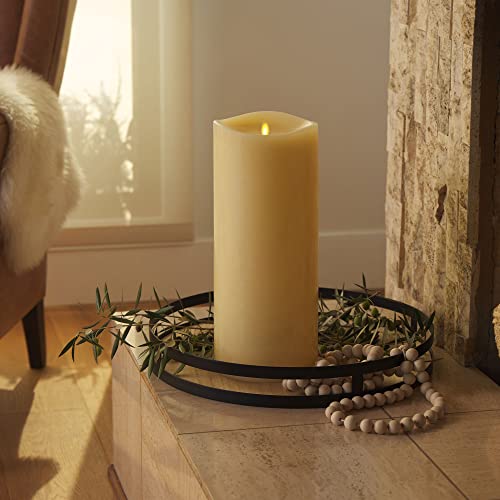 Luminara Flameless LED Pillar Candle 6.25x15 Inch Ivory Moving Flame Timer Safe