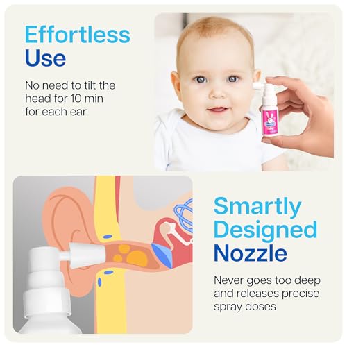 Baby Ear Wax Removal Spray 1.69 oz Gentle Softening for Infants & Children - Non-Greasy, Easy Application