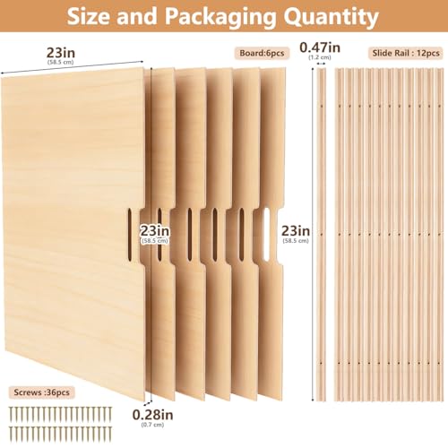 Celestite Wooden Baking Sheet Organizer for Cabinets - DIY Fit & Adjustable Kitchen Storage