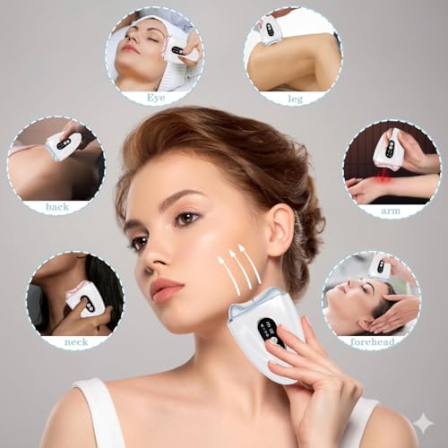 ZoGoo Hot & Cold Face Massager with Microcurrent & LED Light Therapy, Skin Lifting & Tightening Device