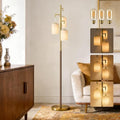 Wood Chestnut Dimmable Floor Lamp 70 Inch Tall Living Room Standing Light