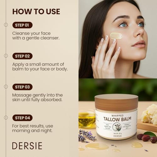 Soft Blossom Whipped Tallow Cream for Deep Hydration & Skin Barrier Repair - 2.1 oz, Pack of 2