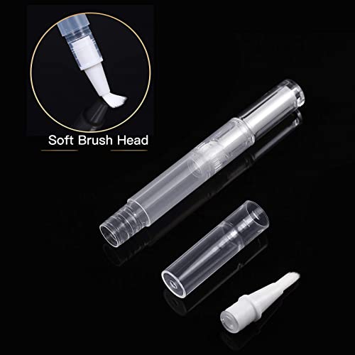 100 Pcs Empty Nail & Lip Oil Pen Set with Brush Tips, Reusable 3ml Containers
