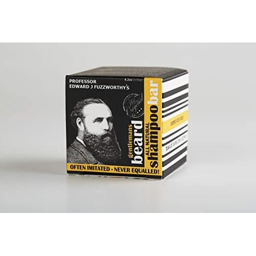 Professor Fuzzworthy's Beard Shampoo Bar Combo Set - Original & ACV Beard Wash Men's Grooming Gift Kit | 100% Natural Beard Soaps with Organic Ingredients Travel Friendly Zero Waste Plastic Free