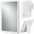 Mavoro 7x9 LED Wall & Table Makeup Mirror with Lights - Rechargeable, Glass, 3M Mount, Portable