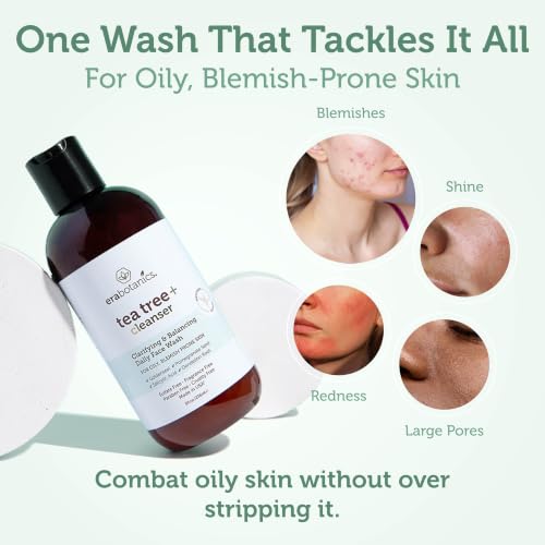 Tea Tree Oil Face Wash with Salicylic Acid for Oily Skin - Natural & Gentle Cleansing