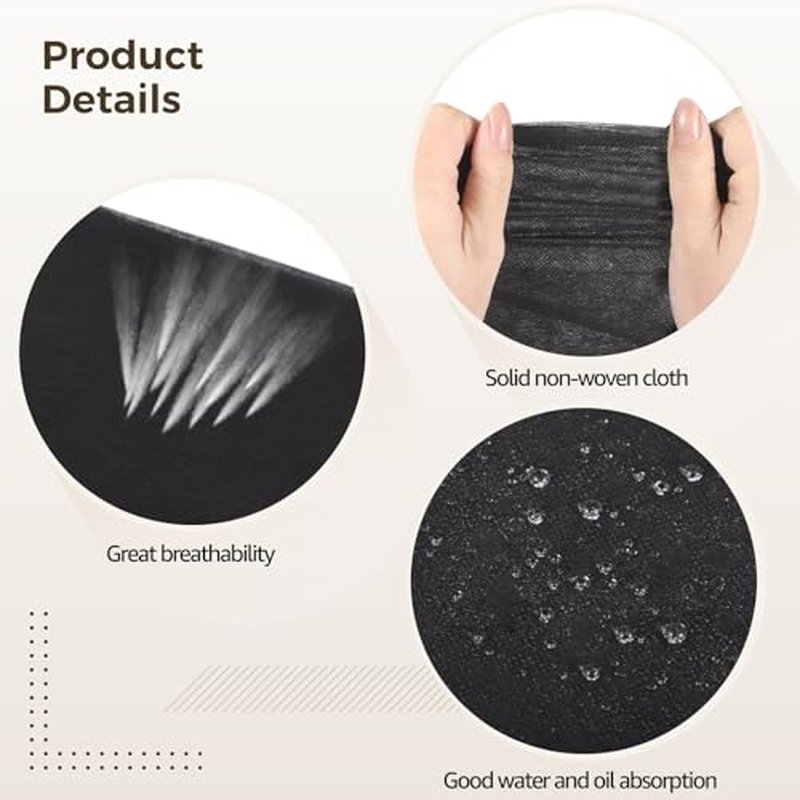 100 PCS Disposable Bed Sheets for Massage Table, 31" x 71" Non-Woven Massage Table Cover, Disposable Bed Sheets for Spa Beds, Beauty Salons, Hotels, and Estheticians (Black)