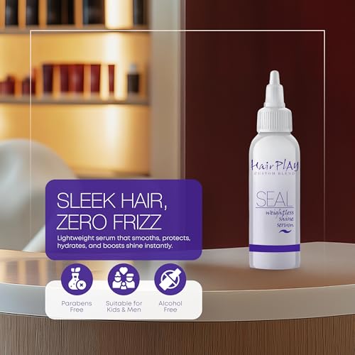 Lightweight Anti Frizz Hair Serum with Heat Protectant for Damaged & Frizzy Hair – 2oz