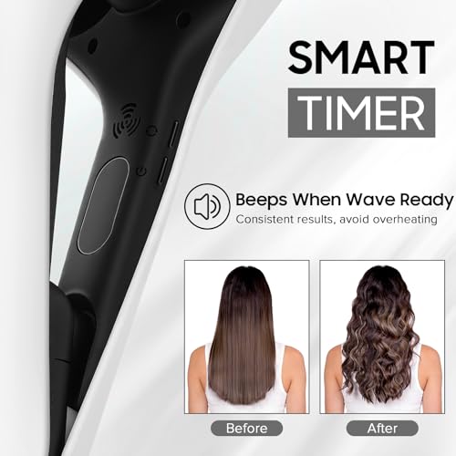 AraSyleon Deep Wave Hair Crimper & Beach Wave Curling Iron, Negative Ion
