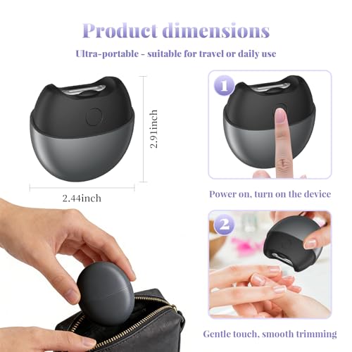 JODSONE Mini 6000RPM Nail Dust Collector with 30 Filters Low Noise 10-Speed Adjustment Rechargeable Portable Nail Salon Professional Use