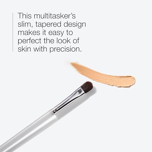 Clinique Flat Concealer Undereye + Face Blending Brush For Makeup | Helps Cover Dark Circles + Imperfections