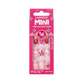 KISS imPRESS MINI Holiday Press On Nails for Kids, ¡®Frostsnow¡¯, Pink, Child Size, Squoval Shaped, Mess-Free, Mom Approved, Non-Toxic, Breakaway Application Tabs, Nail File, 20 Fake Nails