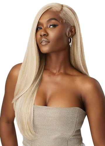 Outre Lace Front Wig Swirl 101 Frosted Ash Blonde Melted Hairline - Pre-Plucked, Natural Shape
