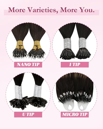YoungSee Micro Bead Hair Extensions Highlight Microlink Human Hair Light Brown Blonde 14 Inch Variation P8A/60, 57g