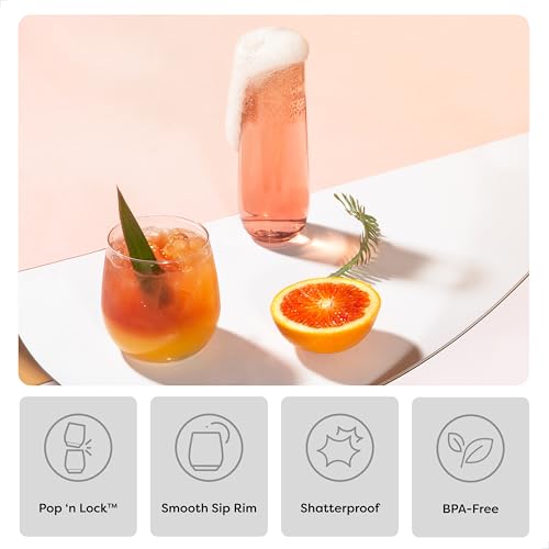 Clear 9oz Recyclable Plastic Champagne Flutes - Pack of 48