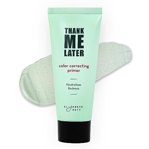 Elizabeth Mott - Thank Me Later Color Correcting Face Primer 30g and Thank Me Later Clean Face Towels - Cruelty Free - (2 - Pack Bundle)