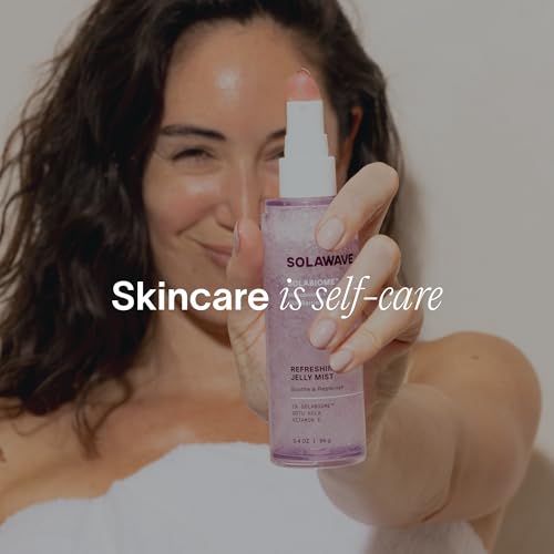 Solawave Refreshing Jelly Mist Toner 3.4oz with Gotu Kola & Pro Vitamin B5 - Portable Hydrating Skin Care